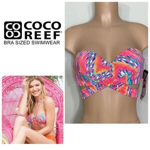 COCO REEF FIVE WAY BRA SIZED UNDERWIRE BIKINI TOP. 32/34D